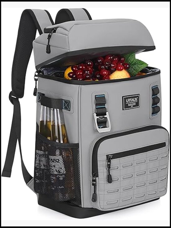 Insulated Cooler Backpack 2 Compartments Leak Proof 25L 36 Cans Hiking Camping main image 7
